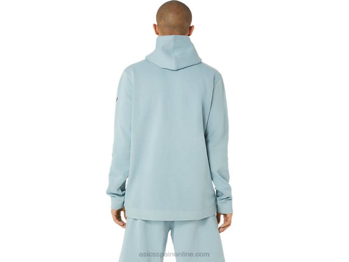 sudadera con capucha de polar Sunday para hombre Asics 4L6824 acero ligero