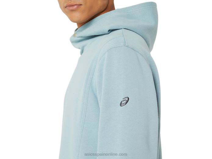 sudadera con capucha de polar Sunday para hombre Asics 4L6824 acero ligero