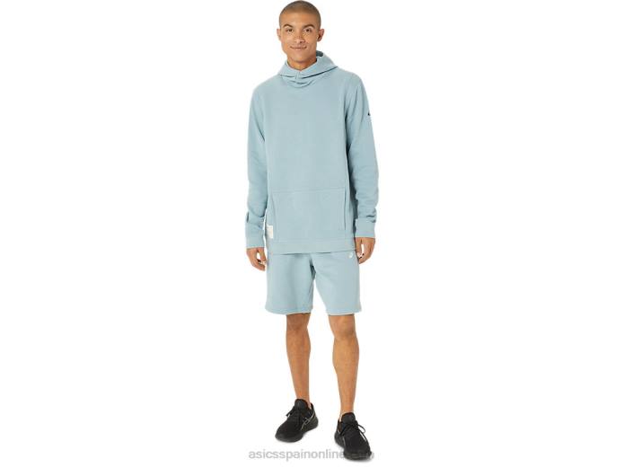 sudadera con capucha de polar Sunday para hombre Asics 4L6824 acero ligero