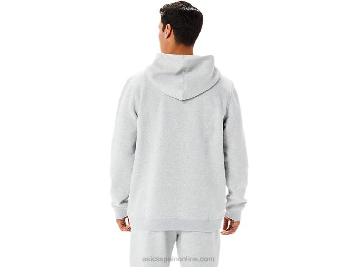 sudadera con capucha de polar Sunday para hombre lam Asics 4L681346 brezo gris claro