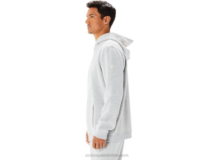 sudadera con capucha de polar Sunday para hombre lam Asics 4L681346 brezo gris claro