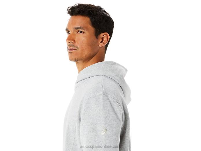 sudadera con capucha de polar Sunday para hombre lam Asics 4L681346 brezo gris claro