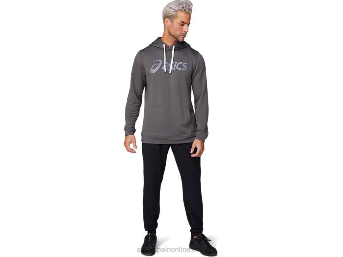 sudadera con capucha de rizo francés para hombre Asics 4L681807 gris grafito/metrópolis