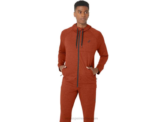 sudadera con capucha tech fz 2.0 para hombre Asics 4L68299 tinte espacial con leche con especias