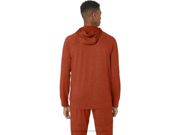sudadera con capucha tech fz 2.0 para hombre Asics 4L68299 tinte espacial con leche con especias