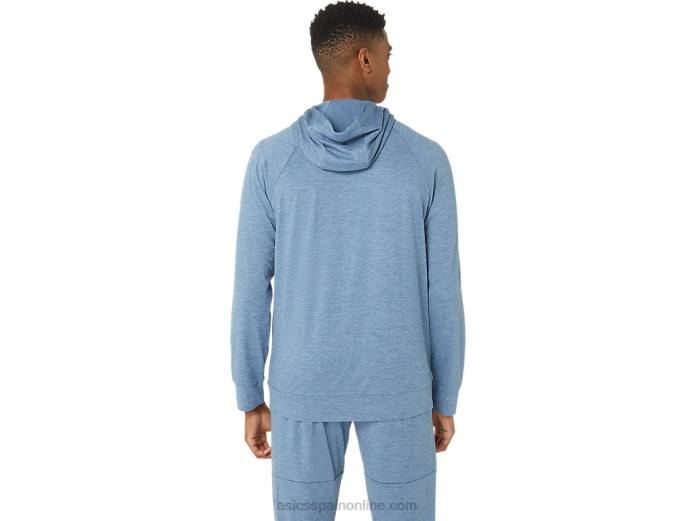 sudadera con capucha tech fz 2.0 para hombre Asics 4L6844 tinte espacial azul acero