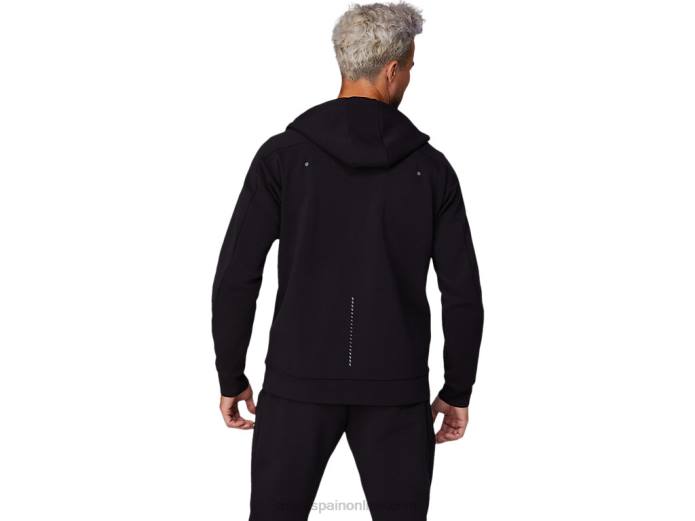 sudadera con capucha y cremallera completa de punto de movilidad para hombre Asics 4L681679 rendimiento negro