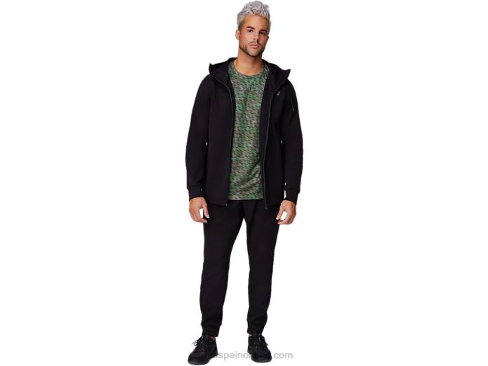sudadera con capucha y cremallera completa de punto de movilidad para hombre Asics 4L681679 rendimiento negro