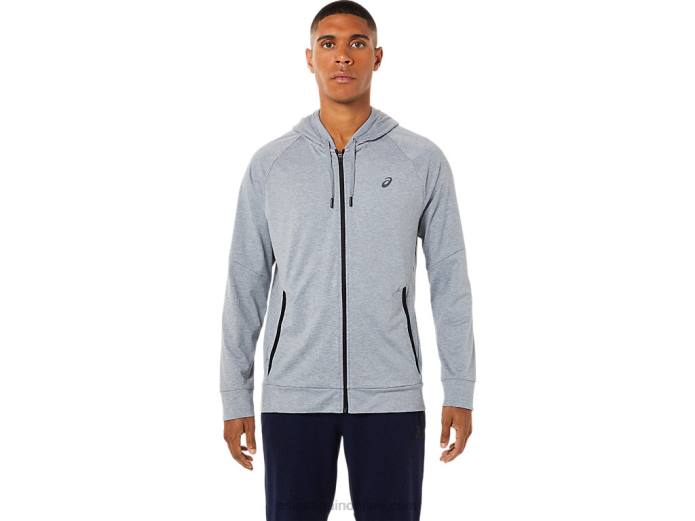 sudadera con cremallera completa de tecnología para hombre Asics 4L681780 brezo de yeso