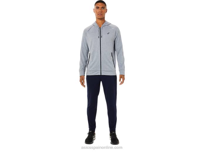 sudadera con cremallera completa de tecnología para hombre Asics 4L681780 brezo de yeso