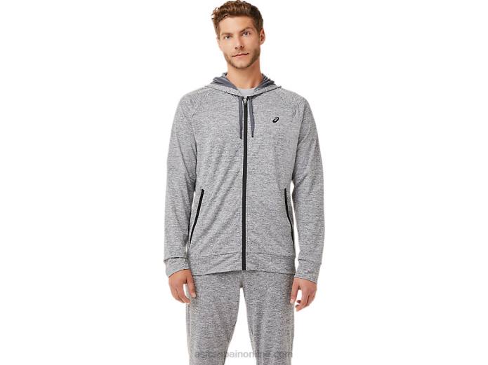 sudadera con cremallera completa de tecnología para hombre Asics 4L681907 portador gris jaspeado