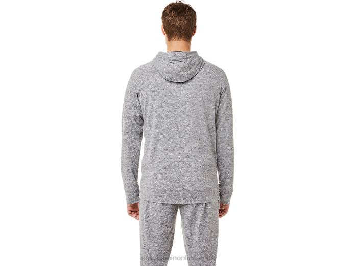 sudadera con cremallera completa de tecnología para hombre Asics 4L681907 portador gris jaspeado