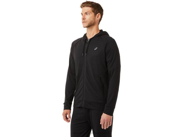 sudadera con cremallera completa de tecnología para hombre Asics 4L682029 rendimiento negro