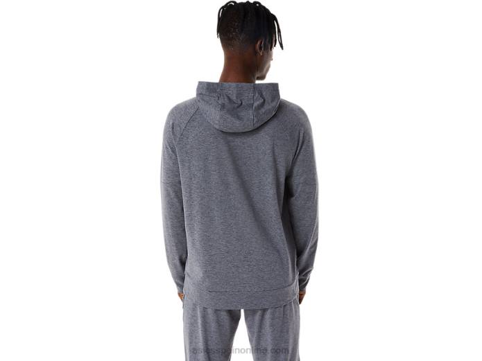 sudadera con cremallera completa de tecnología para hombre Asics 4L68817 metrópolis gris brezo