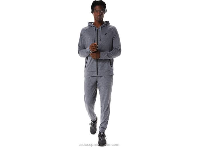 sudadera con cremallera completa de tecnología para hombre Asics 4L68817 metrópolis gris brezo