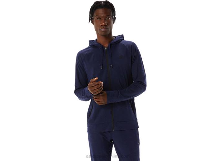 sudadera con cremallera completa de tecnología para hombre Asics 4L68867 chaquetón/perforado negro