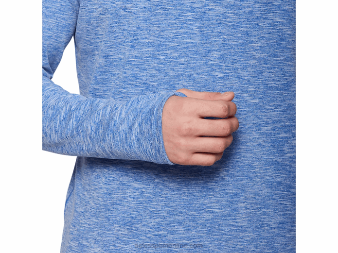top dorai con cremallera de un cuarto para hombre Asics 4L682125 brezo azul