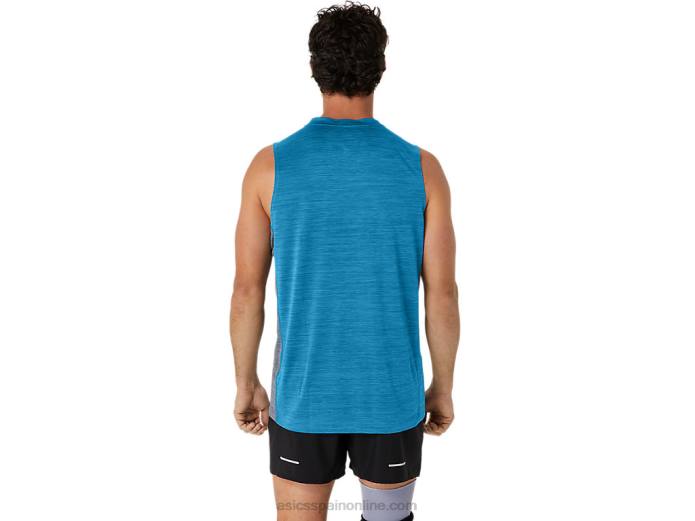 Camiseta de tirantes para hombre Train Sana Muscle. Asics 4L6817 isla azul/hoja de roca