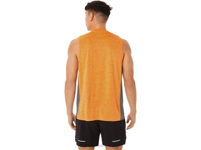 Camiseta de tirantes para hombre Train Sana Muscle. Asics 4L6818 pop naranja/rock de hoja