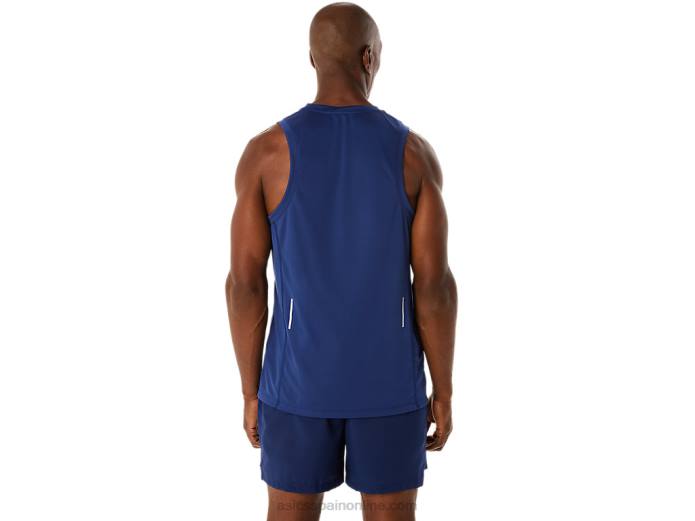 camiseta de lyte confeccionada para hombre Asics 4L68176 azul índigo