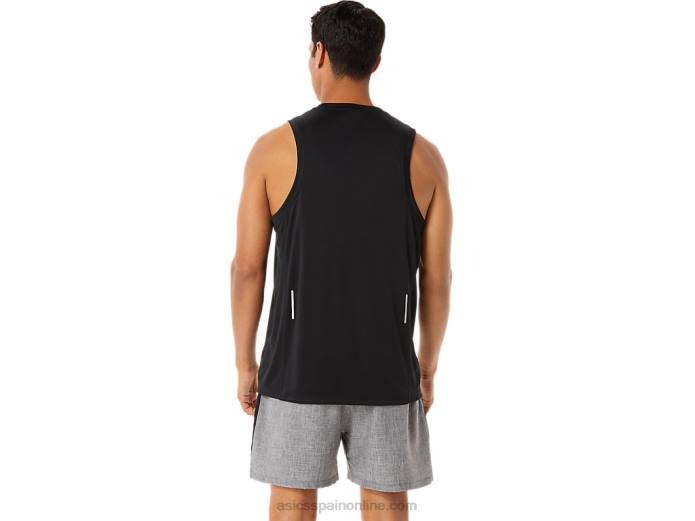 camiseta de lyte confeccionada para hombre Asics 4L68311 rendimiento negro