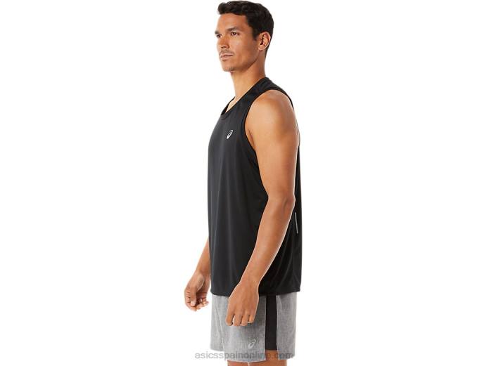 camiseta de lyte confeccionada para hombre Asics 4L68311 rendimiento negro