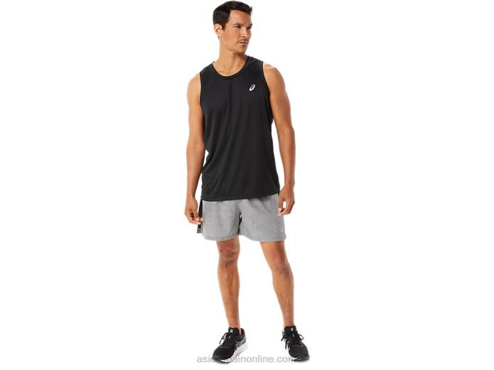 camiseta de lyte confeccionada para hombre Asics 4L68311 rendimiento negro