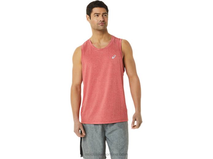 camiseta de lyte confeccionada para hombre Asics 4L68313 brezo rojo clásico