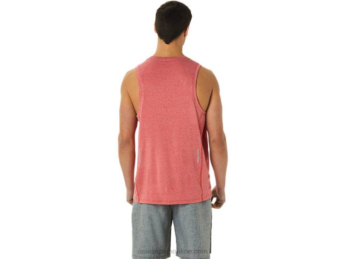 camiseta de lyte confeccionada para hombre Asics 4L68313 brezo rojo clásico