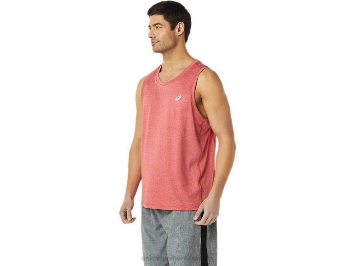camiseta de lyte confeccionada para hombre Asics 4L68313 brezo rojo clásico