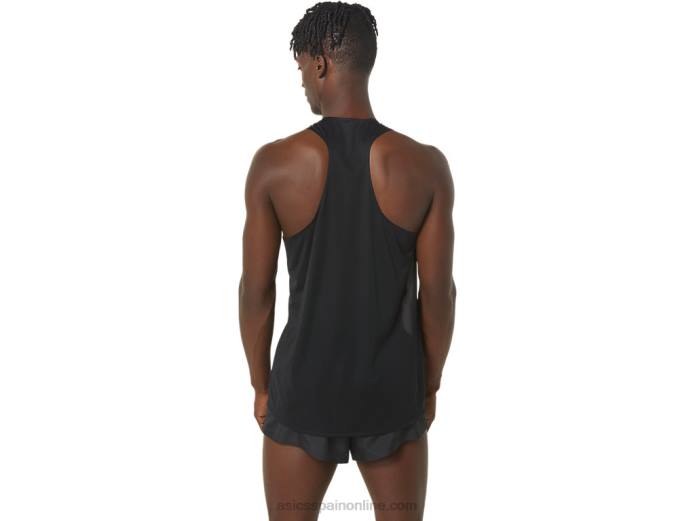 camiseta ligera cj-line para hombre Asics 4L68245 rendimiento negro/verde susurro