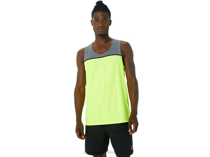 camiseta pr lyte hombre Asics 4L681021 amarillo de seguridad/metrópolis
