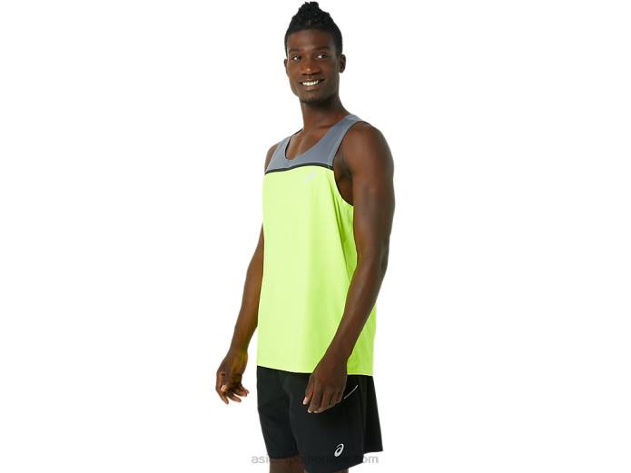 camiseta pr lyte hombre Asics 4L681021 amarillo de seguridad/metrópolis