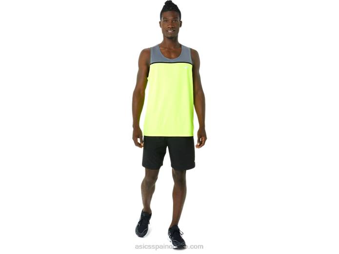 camiseta pr lyte hombre Asics 4L681021 amarillo de seguridad/metrópolis