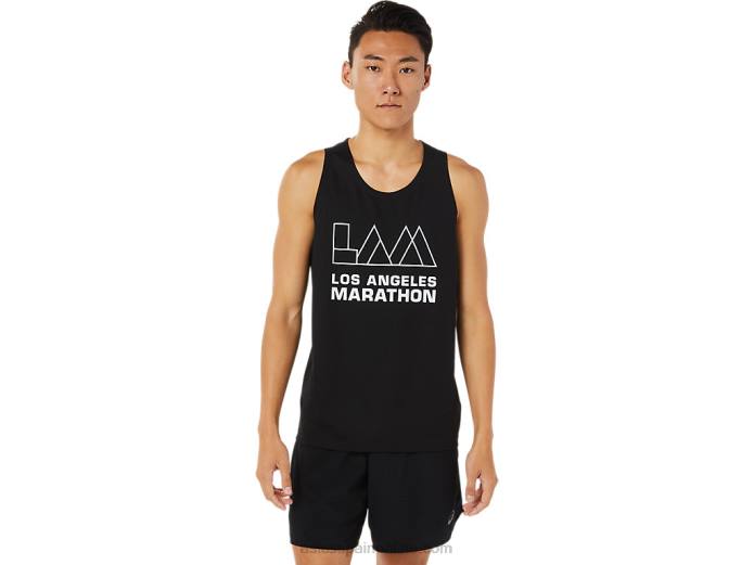 camiseta sin mangas lam ready-set ii para hombre Asics 4L681617 rendimiento negro