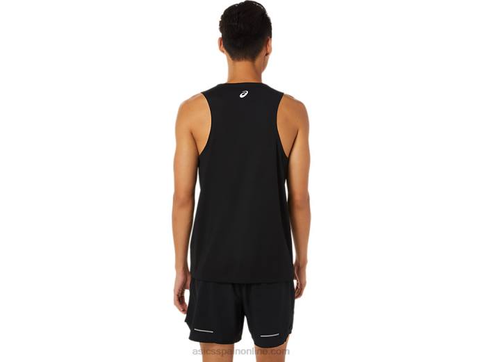 camiseta sin mangas lam ready-set ii para hombre Asics 4L681617 rendimiento negro