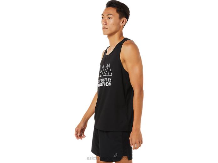 camiseta sin mangas lam ready-set ii para hombre Asics 4L681617 rendimiento negro