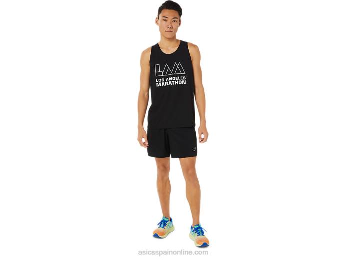 camiseta sin mangas lam ready-set ii para hombre Asics 4L681617 rendimiento negro
