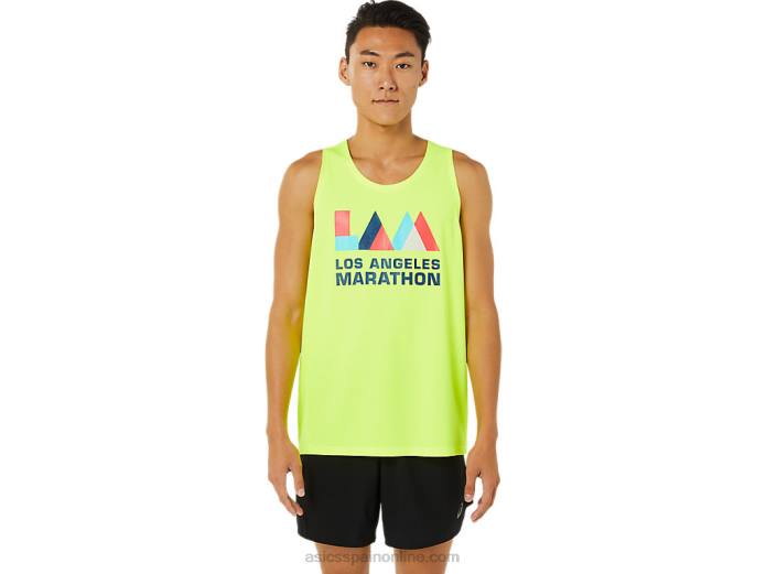 camiseta sin mangas lam ready-set ii para hombre Asics 4L681619 amarillo de seguridad
