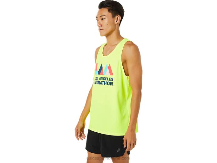 camiseta sin mangas lam ready-set ii para hombre Asics 4L681619 amarillo de seguridad