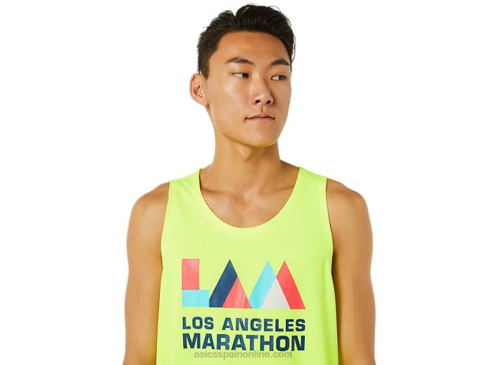 camiseta sin mangas lam ready-set ii para hombre Asics 4L681619 amarillo de seguridad