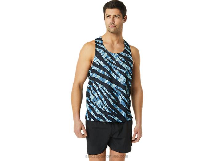 camiseta ventilada actibreeze para hombre Asics 4L681092 azul celeste/negro rendimiento