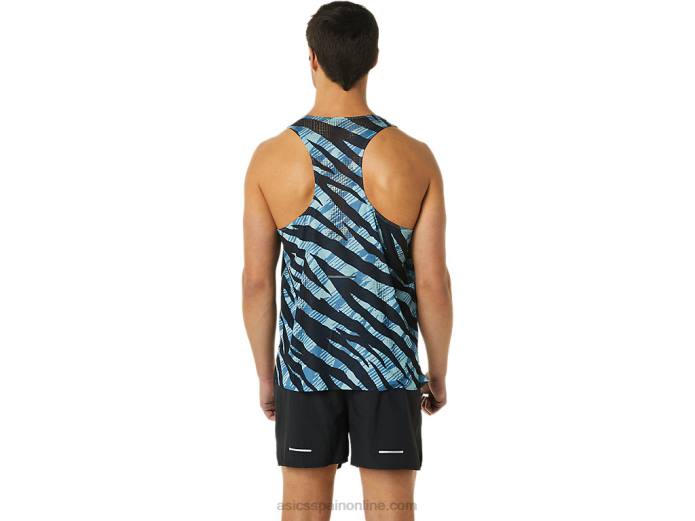 camiseta ventilada actibreeze para hombre Asics 4L681092 azul celeste/negro rendimiento