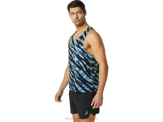 camiseta ventilada actibreeze para hombre Asics 4L681092 azul celeste/negro rendimiento