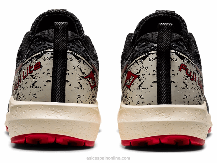 fuji lite 2 Asics 4L681661 negro/rojo eléctrico