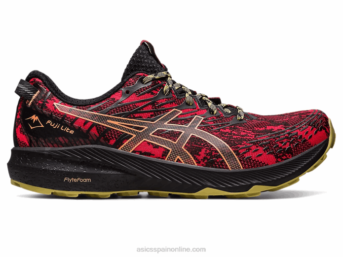 fuji lite 3 Asics 4L68620 rojo eléctrico/negro