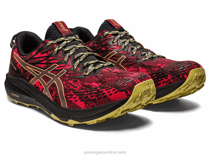 fuji lite 3 Asics 4L68620 rojo eléctrico/negro
