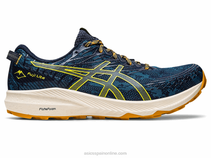 fuji lite 3 Asics 4L68624 tinta verde azulado/amarillo dorado