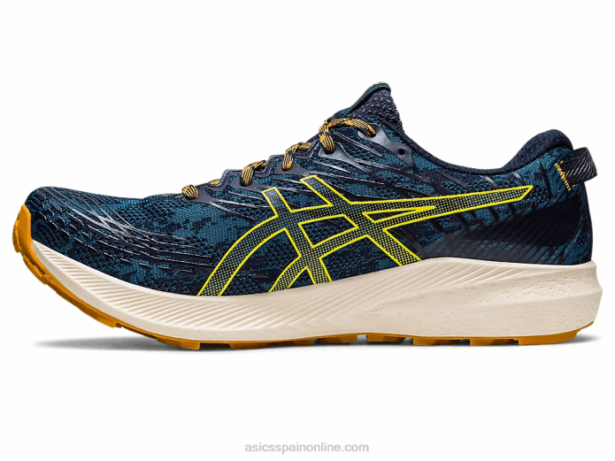 fuji lite 3 Asics 4L68624 tinta verde azulado/amarillo dorado