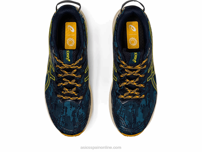 fuji lite 3 Asics 4L68624 tinta verde azulado/amarillo dorado